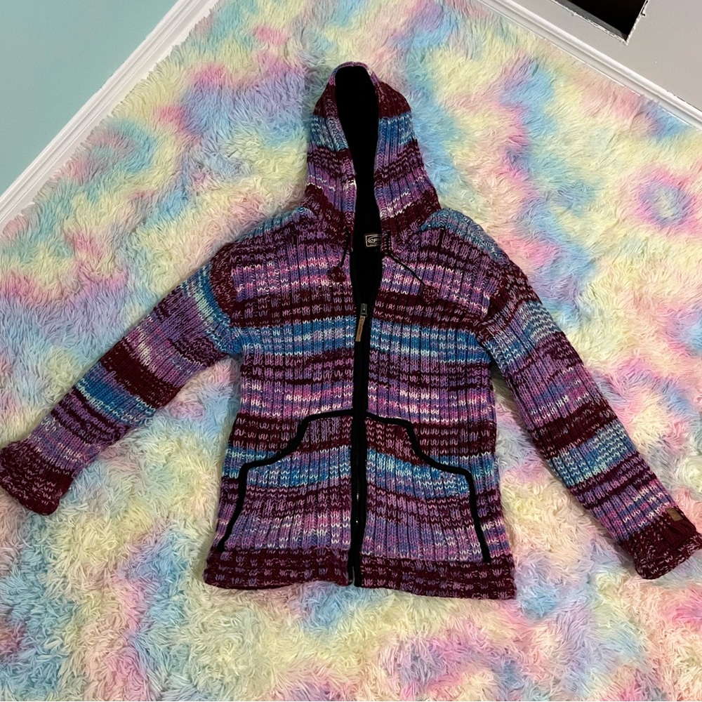 KYBER outerwear 100% wool full-zip hooded jacket